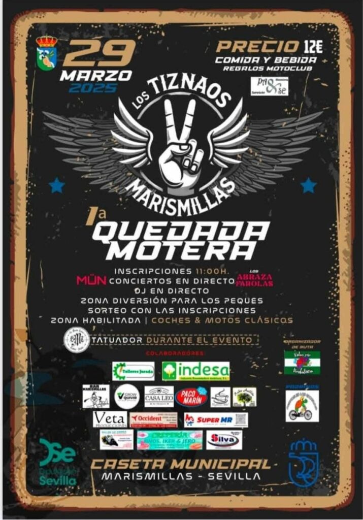 1ª QUEDADA MOTERA LOS TIZNAOS 29 MARZO MARISMILLAS, SEVILLA