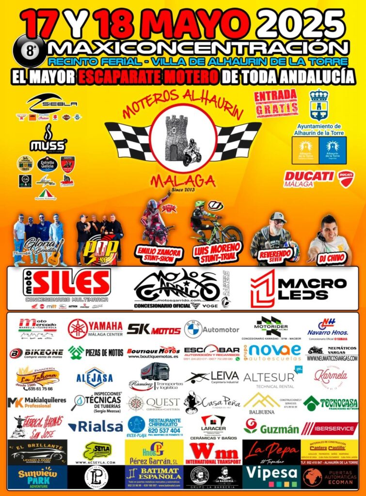 8ª MAXI CONCENTRACIÓN VILLA DE ALHAURÍN DE LA TORRE, MÁLAGA 17 Y 18 DE MAYO 2025