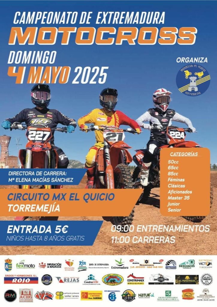 CAMPEONATO DE EXTREMADURA MOTOCROSS TORREMEJÍA, EXTREMADURA 4 DE MAYO 2025