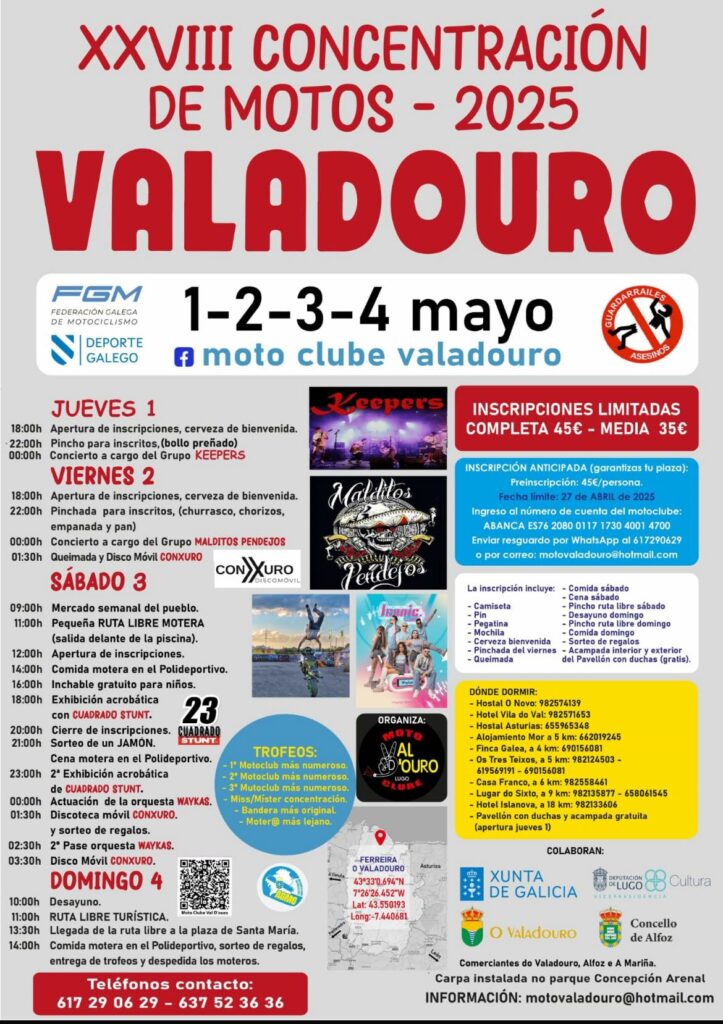XXVIII CONCENTRACIÓN VALADOURO, LUGO DEL 1 AL 4 DE MAYO 2025