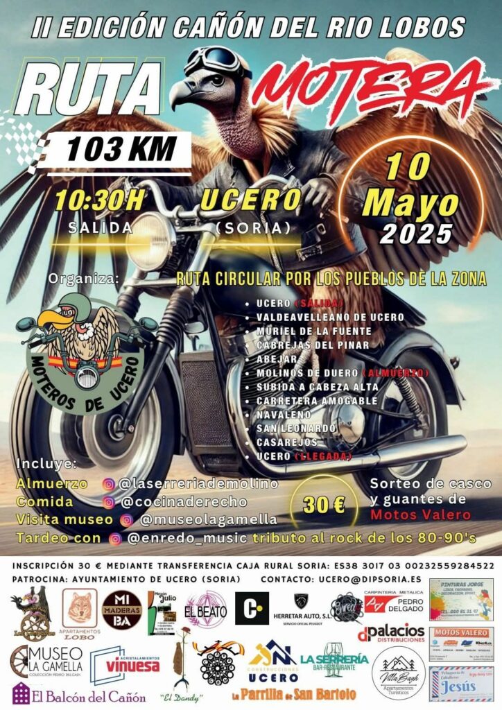 2ª QUEDADA MOTERA RUTA CAÑÓN RIO LOBOS EN UCERA, SORIA EL 10 DE MAYO 2025