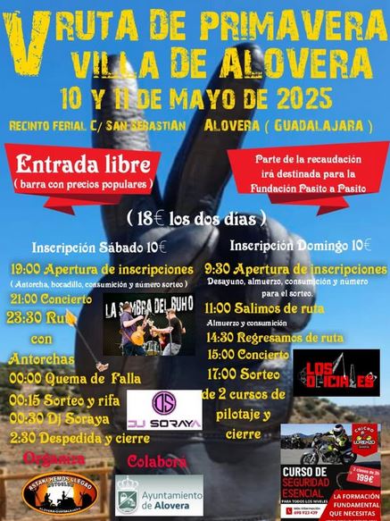 V RUTA DE PRIMAVERA VILLA DE ALOVERA, GUADALAJARA 10 Y 11 DE MAYO DE 2025