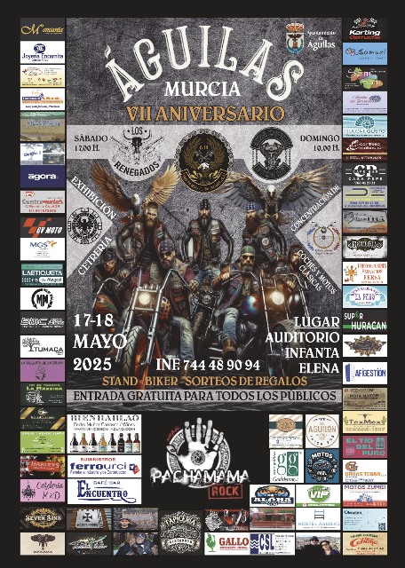 VII ANIVERSARIO ÁGUILAS, MURCIA EL 17 Y 18  DE MAYO 2025