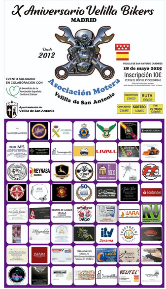 X CONCENTRACIÓN MOTERA SOLIDARIA EN VELILLA DE SAN ANTONIO, MADRID 17 DE MAYO 2025
