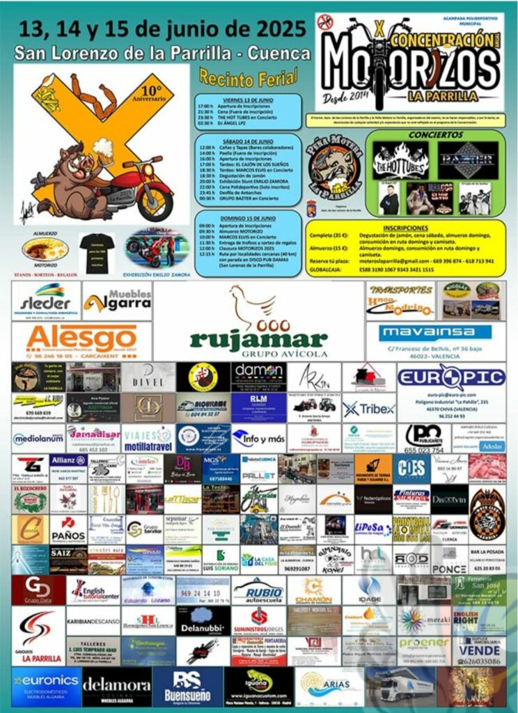 CONCENTRACIÓN MOTORIZOS 13-15 DE JUNIO DE 2025 SAN LORENZO DE LA PARRILLA (CUENCA)