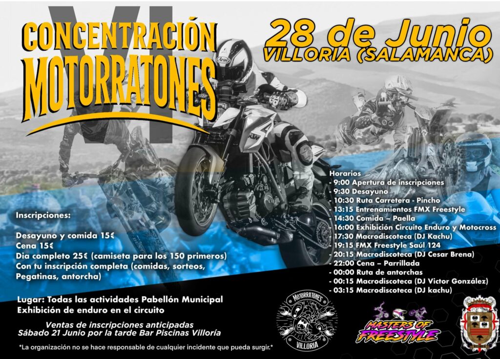 VI CONCENTRACIÓN MOTORRATONES 2025 VILLORIA, SALAMANCA 28 DE JUNIO