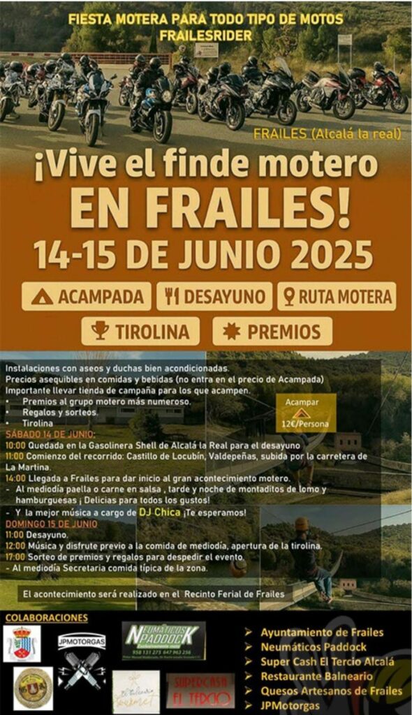 FRAILESRIDER ALCALÁ LA REAL JAÉN 14-15 DE JUNIO DE 2025