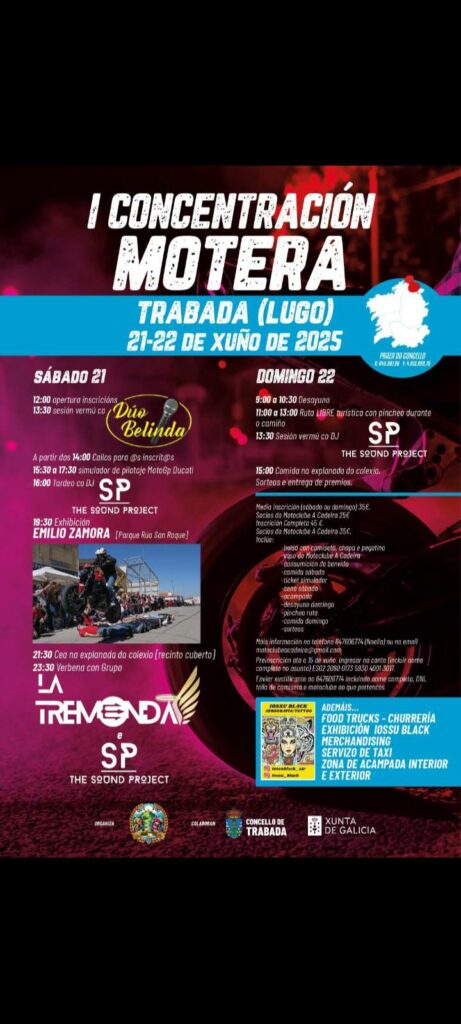 I CONCENTRACIÓN MOTERA – MOTOCLUBE A CADEIRA TRABADA, LUGO 21 Y 22 DE JUNIO 2025