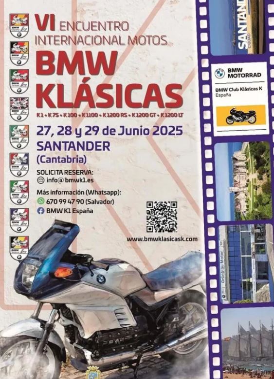 IV ENCUENTRO MOTOS BMW KLÁSIKAS K EN CANTABRIA, SANTANDER 27, 28 Y 29 DE JUNIO 2025
