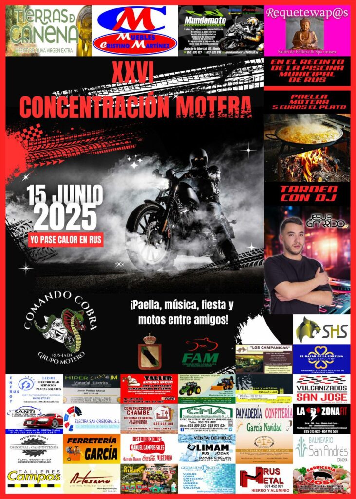 XXVI CONCETRACIÓN MOTERA RUS, JAÉN 15 DE JUNIO 2025