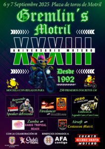 33 ANIVERSARIO MOTERO GREMLIN’S MOTRIL, GRANADA 6 y 7 DE SEPTIEMBRE 2025