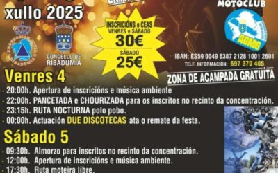 XIII CONCENTRACIÓN MOTERA TRASNOS DO SALNÉS 2025 RIBADUMIA, PONTEVEDRA EL 4 Y 5 DE JULIO