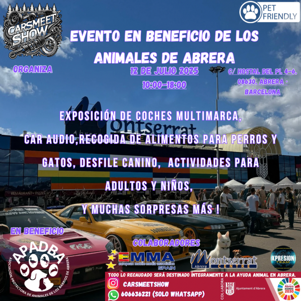 EVENTO BENEFICO EN BENEFICIO DE LOS ANIMALES DE ABRERA, BARCELONA 12 DE JULIO 2025