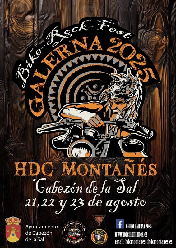 GALERNA BIKE-ROCK-FEST 2025 EN CABEZÓN DE LA SAL, CANTABRIA EL 21, 22 Y 23 DE AGOSTO 2025