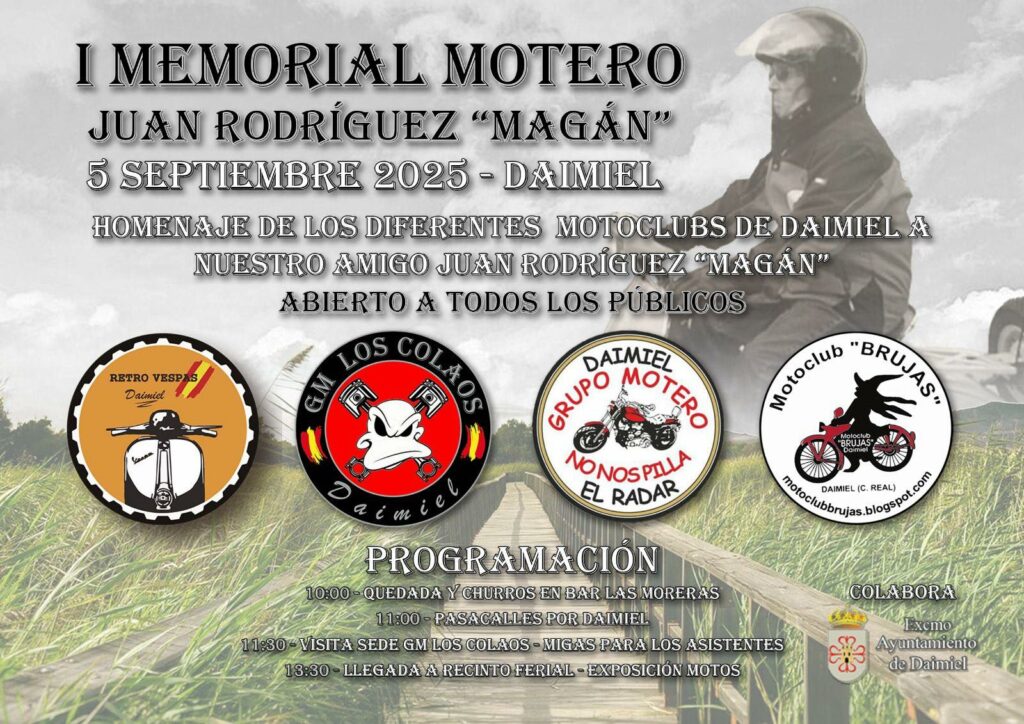 I MEMORIAL MOTERO JUAN RODRÍGUEZ “MAGÁN” EN DAIMIEL, CIUDAD REAL EL 5 DE SEPTIEMBRE 2025