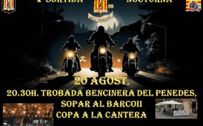 I SORTIDA NOCTURNA SEGADORES MC ALT PENEDES EN VILAFRANCA DEL PENEDÈS, BARCELONA EL 20 DE AGOSTO 2025