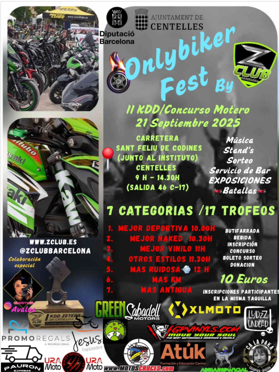 II KKD COMPETICIÓN ONLYBIKER FEST EN CENTELLES, BARCELONA EL 21 DE SEPTIEMBRE 2025
