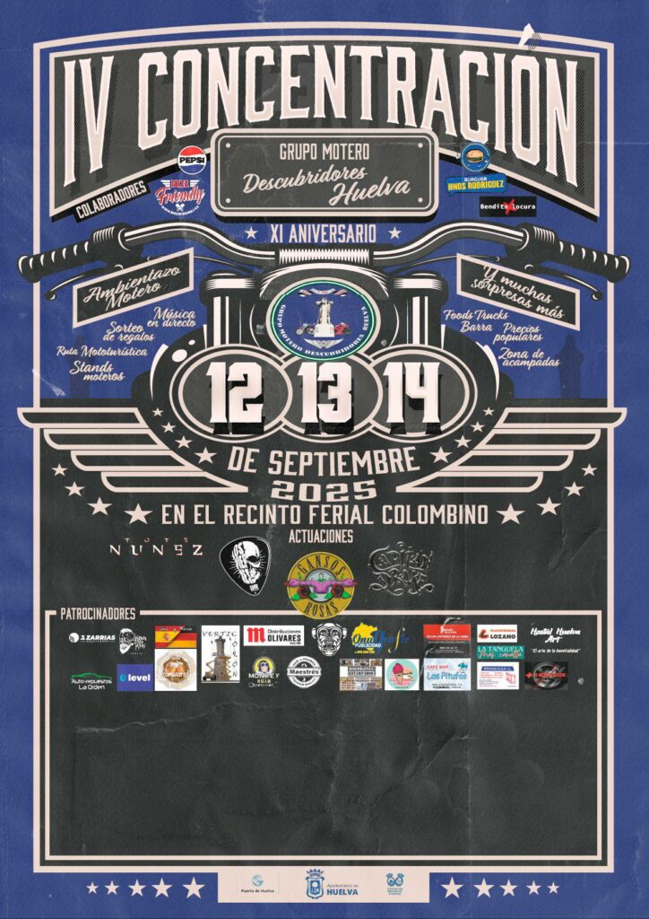 IV CONCENTRACIÓN XI ANIVERSARIO EN HUELVA EL 12, 13 Y 14 DE SEPTIEMBRE 2025