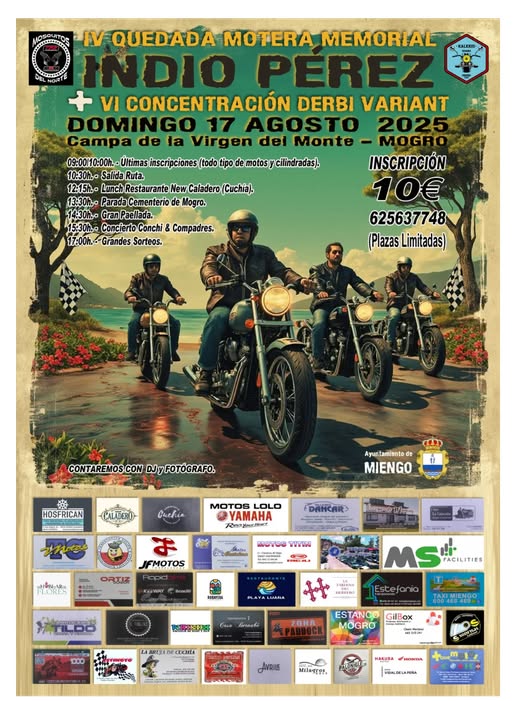 IV MEMORIAL INDIO PÉREZ + VI CONCENTRACIÓN DE DERBI VARIANT DE MOGRO EN MOGRO, CANTABRIA EL 17 DE AGOSTO DE 2025