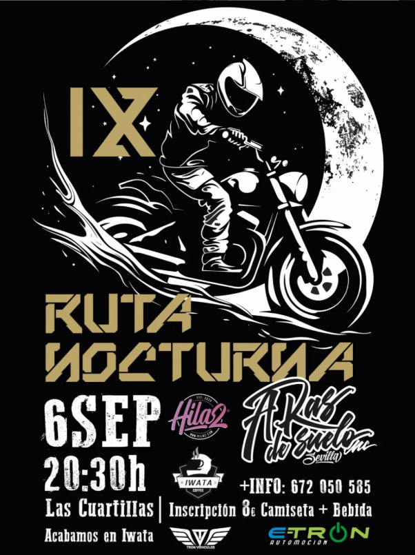IX RUTA NOCTURNA DE A RAS DE SUELO SEVILLA EL 6 DE SEPTIEMBRE 2025