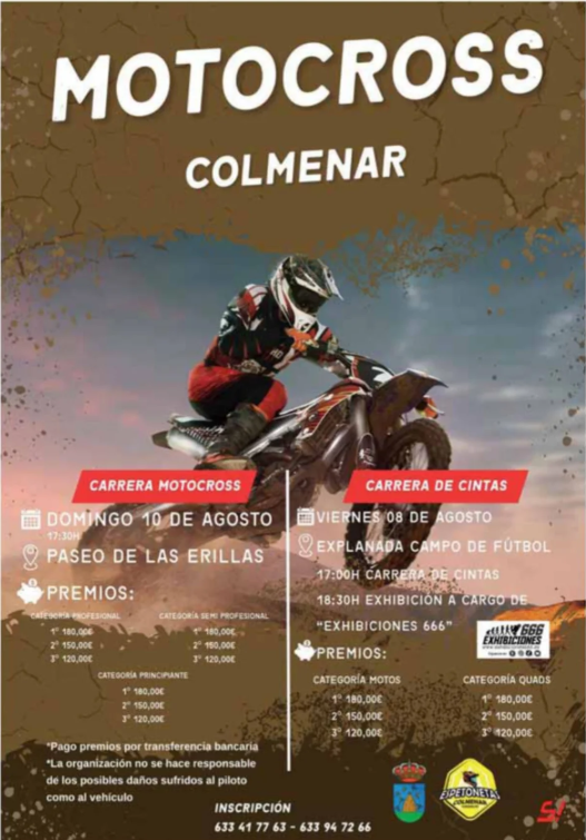 MOTOCROSS EN COLMENAR, MÁLAGA EL 8 Y 10 AGOSTO 2025