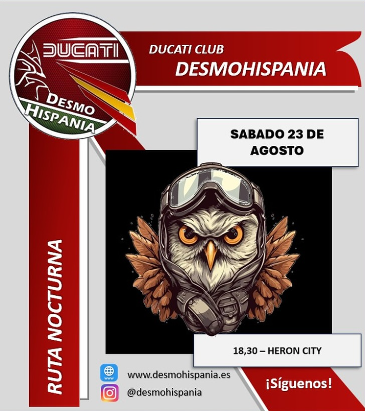 RUTA NOCTURNA DE DESMOHISPANIA EN MADRID EL 23 DE AGOSTO 2025
