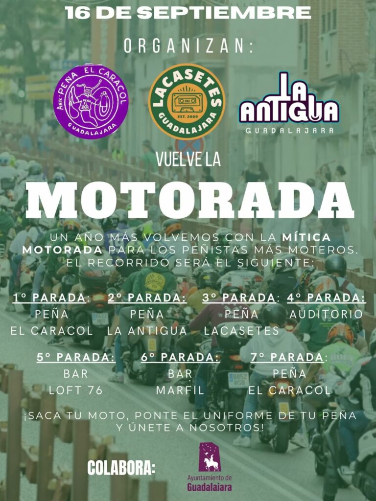 SÉPTIMA MOTORADA DE LA PEÑA LACASETES EN GUADALAJARA EL 16 SEPTIEMBRE 2025
