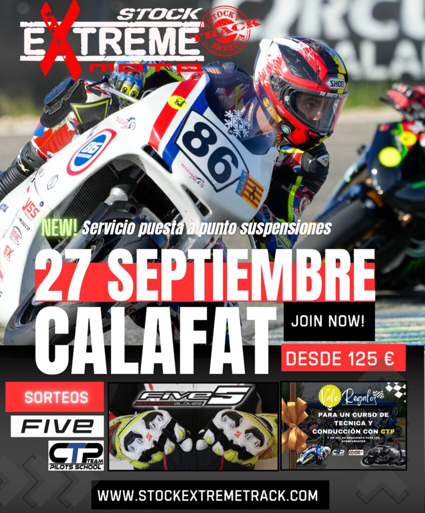 TRACK DAY EN CALAFAT, TARRAGONA EL 27 DE SEPTIEMBRE DE 2025