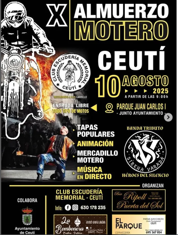 X CONCENTRACIÓN MOTERA DE CEUTÍ, MURCIA EL 10 DE AGOSTO 2025