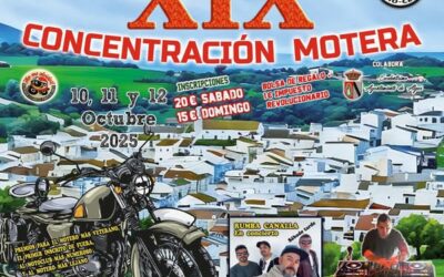 XIX CONCENTRACIÓN MOTERA DE ALGAR, CÁDIZ EL 10, 11 Y 12 DE OCTUBRE 2025