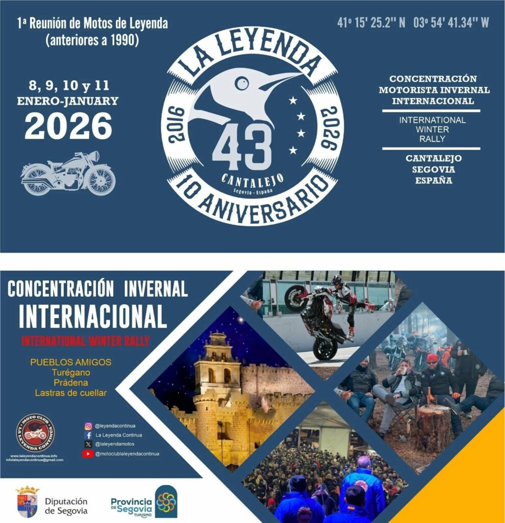 CONCENTRACIÓN MOTORISTA INVERNAL INTERNACIONAL PINGUINOS 2026 8, 9, 10 Y 11 DE ENERO EN VALLADOLID
