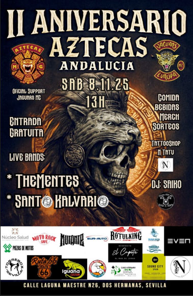II ANIVERSARIO AZTECAS Mg ANDALUCÍA 8 DE NOVIEMBRE 2025 EN DOS HERMANAS, SEVILLA