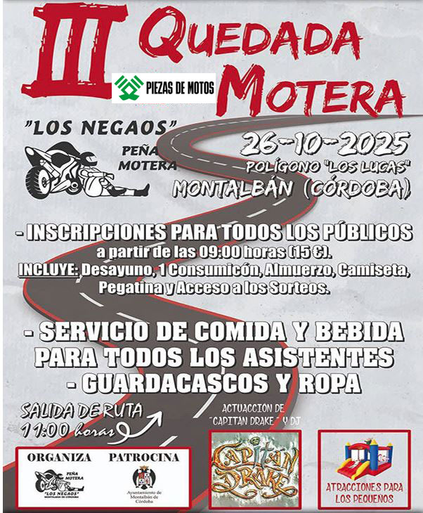 III KEDADA MOTERA LOS NEGAOS 2025 26 DE OCTUBRE EN MONTALBÁN, CÓRDOBA