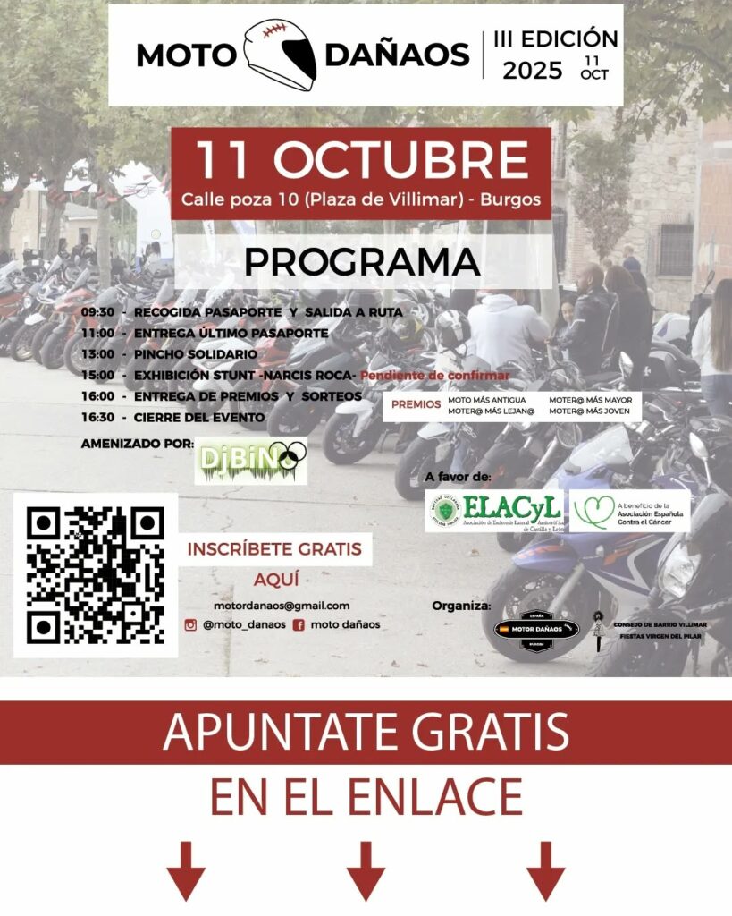 MOTO DAÑAOS III EDICIÓN 2025 11 DE OCTUBRE EN BURGOS