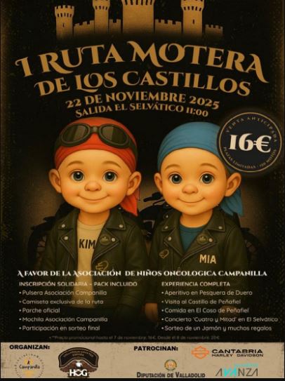 I RUTA MOTERA SOLIDARIA DE LOS CASTILLOS 2025 22 DE NOVIEMBRE 2025 VALLADOLID