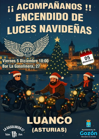 ACOMPAÑAMOS ENCENDIDO DE LUCES NAVIDEÑAS 2025 5 DICIEMBRE EN LUANCO, ASTURIAS
