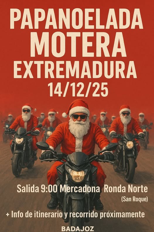 PAPANOELADA MOTERA EXTREMADURA 14 DICIEMBRE BADAJOZ