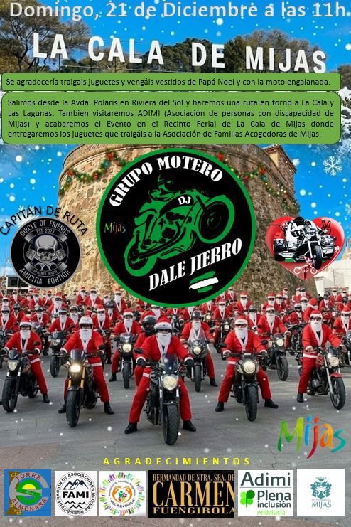PAPANOELADA MOTERA 2025 DALE JIERRO 21 DE DICIEMBRE 2025 LA CALA DE MIJAS, MÁLAGA