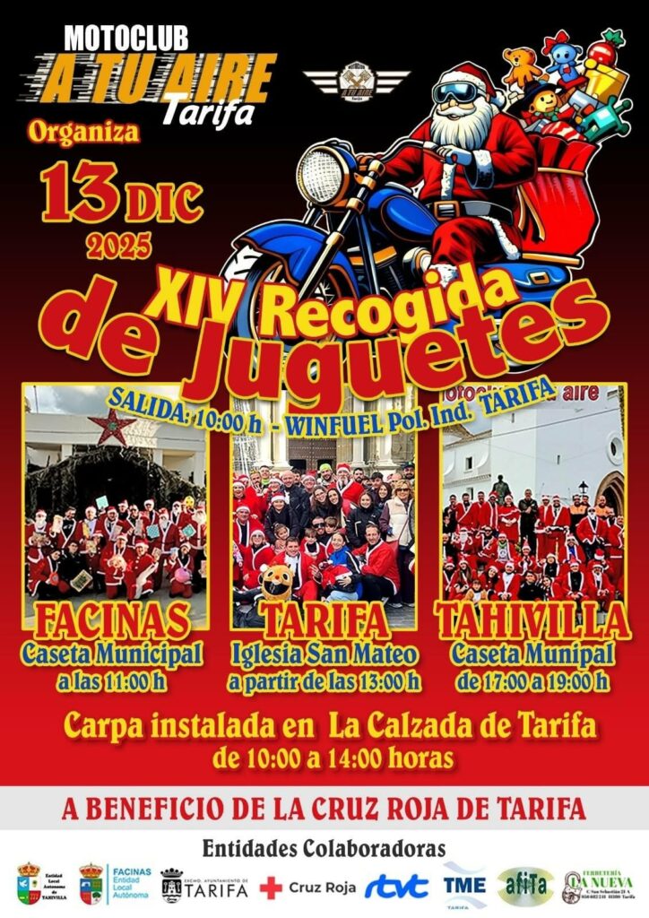 XIV RECOGIDA DE JUGUETES A TU AIRE 13 DICIEMBRE 2025 TARIFA, CÁDIZ