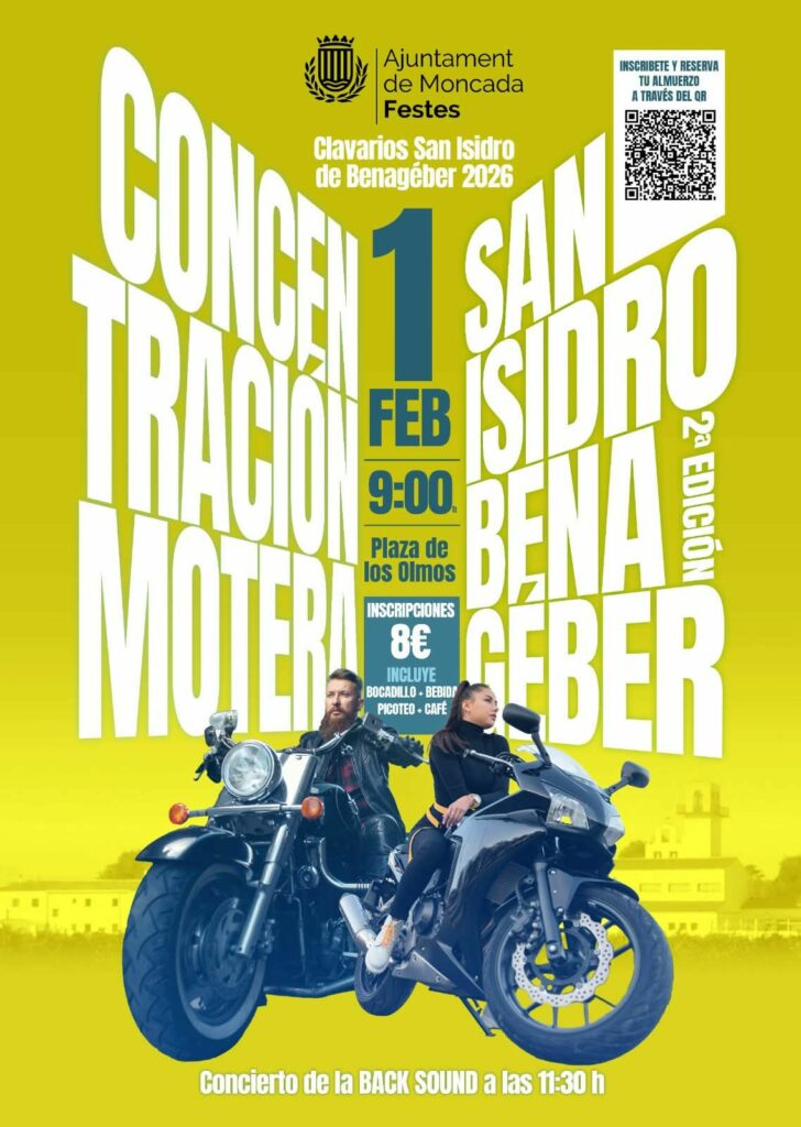 CONCENTRACIÓN MOTERA SAN ISIDRO BENAGÉBER, 2º EDICIÓN, 1 FEBRERO 2026, MONCADA, VALENCIA