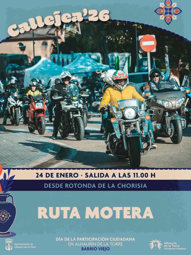 RUTA MOTERA POR ALHAURÍN DE LA TORRE, CALLEJEA’26 EL 24 DE ENERO