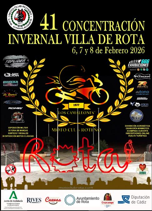 XLI CONCENTRACIÓN INVERNAL VILLA DE ROTA  6, 7 Y 8 DE FEBRERO DE 2026  ROTA, CÁDIZ