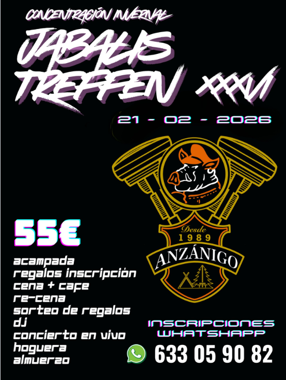 XXXVI CONCENTRACIÓN MOTERA INVERNAL JABALISTREFFEN 2026