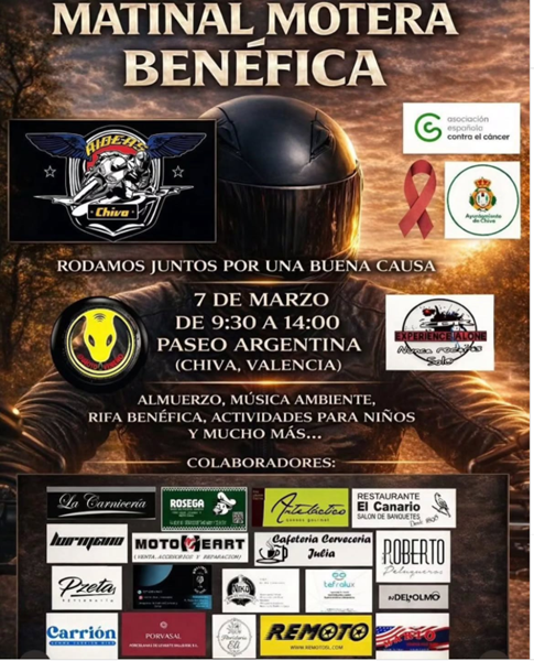 I MATINAL MOTERA BENÉFICA RIDERS CHIVA 2026