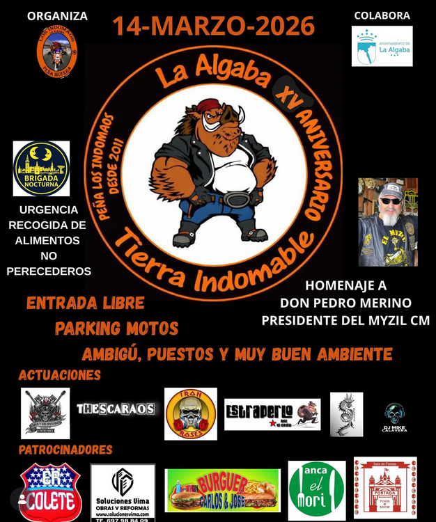 XV ANIVERSARIO LOS INDOMAOS LA ALGABA, SEVILLA 14 DE MARZO 2026