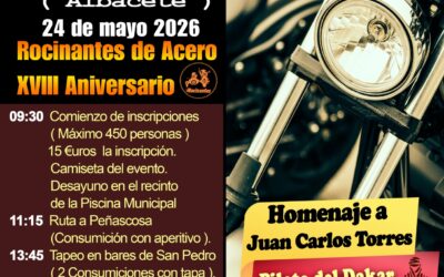 IX CONCENTRACION MOTERA ROCINANTES DE ACERO 24 DE MAYO 2026 SAN PEDRO, ALBACETE