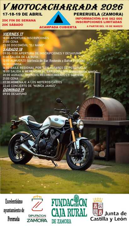5ª MOTOCACHARRADA 17 AL 19 DE ABRIL EN PERERUELA, ZAMORA