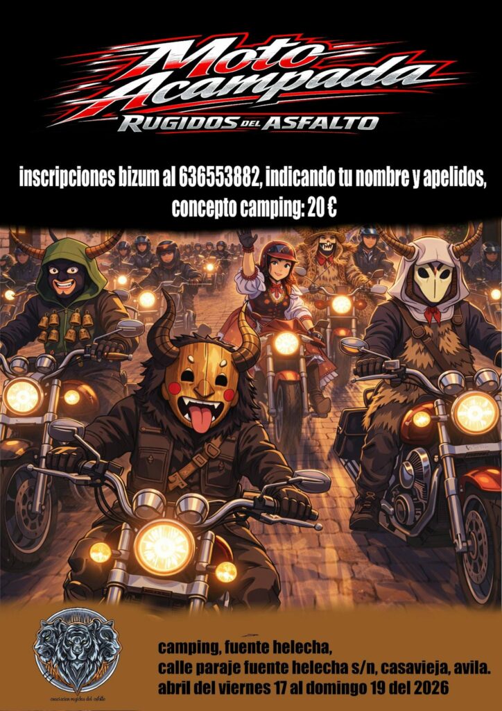 MOTO ACAMPADA DEL 17 AL 19 DE ABRIL 20206 EN CASA VIEJA, ÁVILA