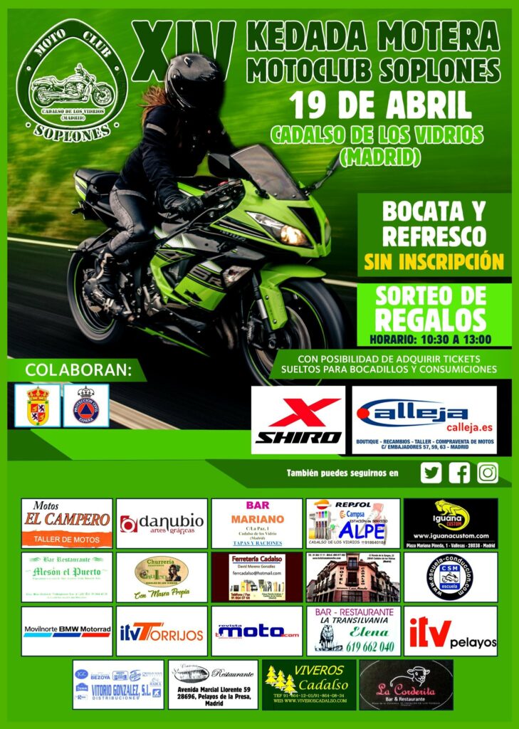 XIV KEDADA MOTERA SOPLONES 19 ABRIL 2026 CADALSO DE LOS VIDRIOS, MADRID