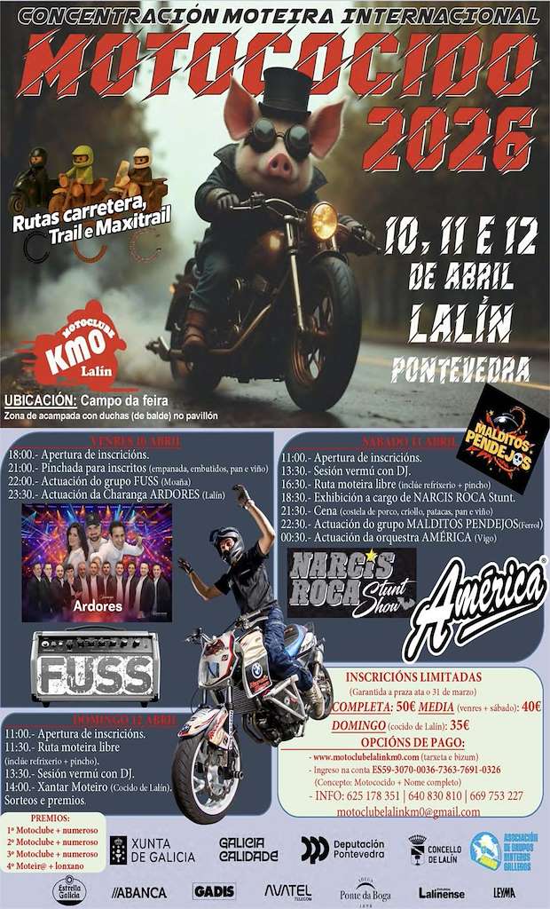 MOTOCOCIDO 2026 DEL 10 AL 14 DE ABRIL 2026 LALÍN, PONTEVEDRA